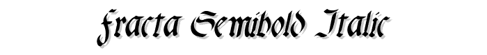 fracta SemiBold Italic font